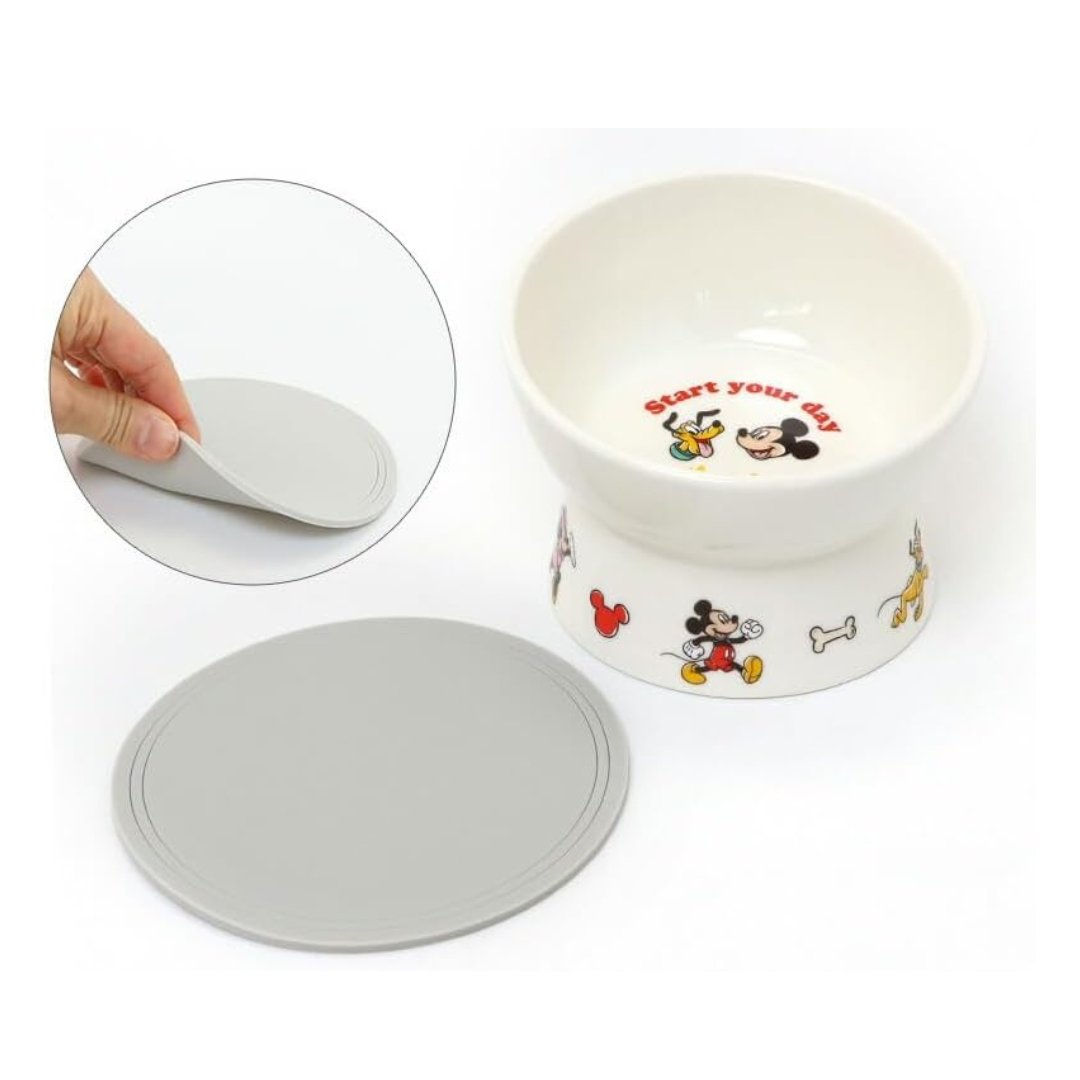日本 Pet Paradise 迪士尼米奇家族 斜口食碗 (內附防滑墊)