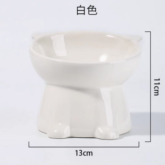 黑白陶瓷寵物碗