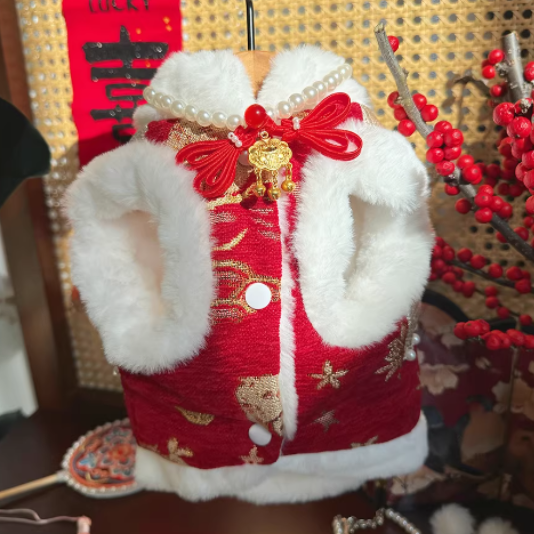 賀年衣服 - 貴氣毛絨背心
