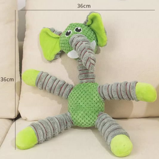 狗狗可愛磨牙玩具 - 綠色大象