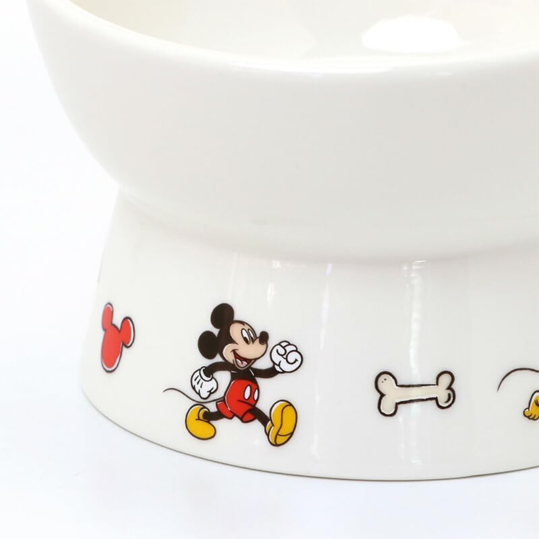 日本 Pet Paradise 迪士尼米奇家族 斜口食碗 (內附防滑墊)