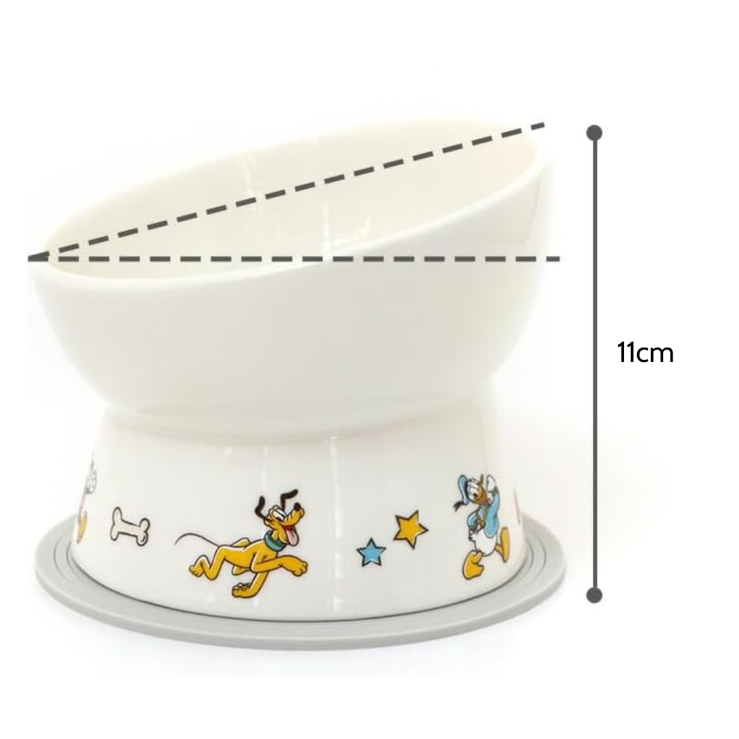 日本 Pet Paradise 迪士尼米奇家族 斜口食碗 (內附防滑墊)