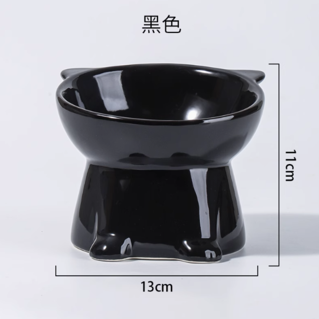 黑白陶瓷寵物碗