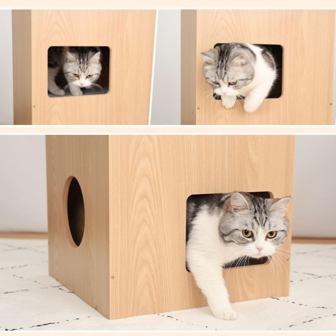 PETTIFUL 天然木紋貓塔