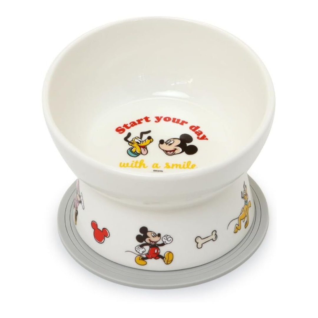 日本 Pet Paradise 迪士尼米奇家族 斜口食碗 (內附防滑墊)
