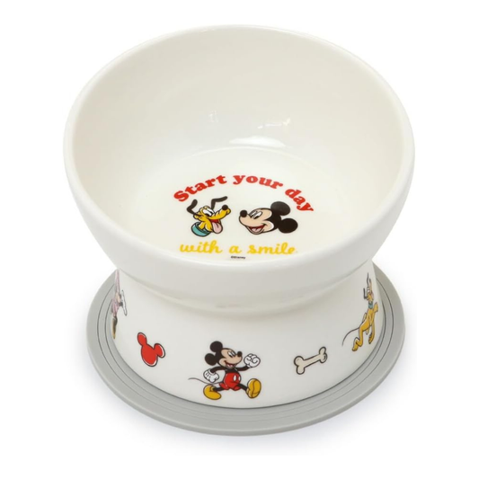 日本 Pet Paradise 迪士尼米奇家族 斜口食碗 (內附防滑墊)