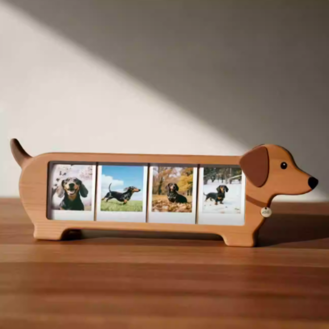 臘腸狗木製相架