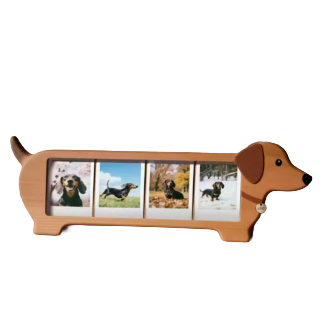 臘腸狗木製相架