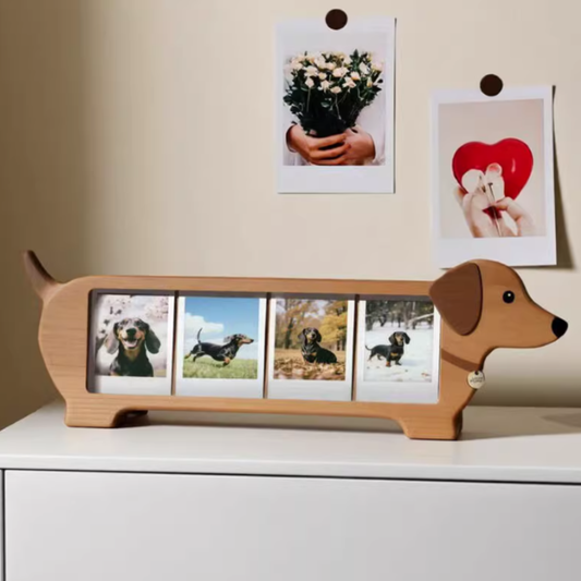 臘腸狗木製相架