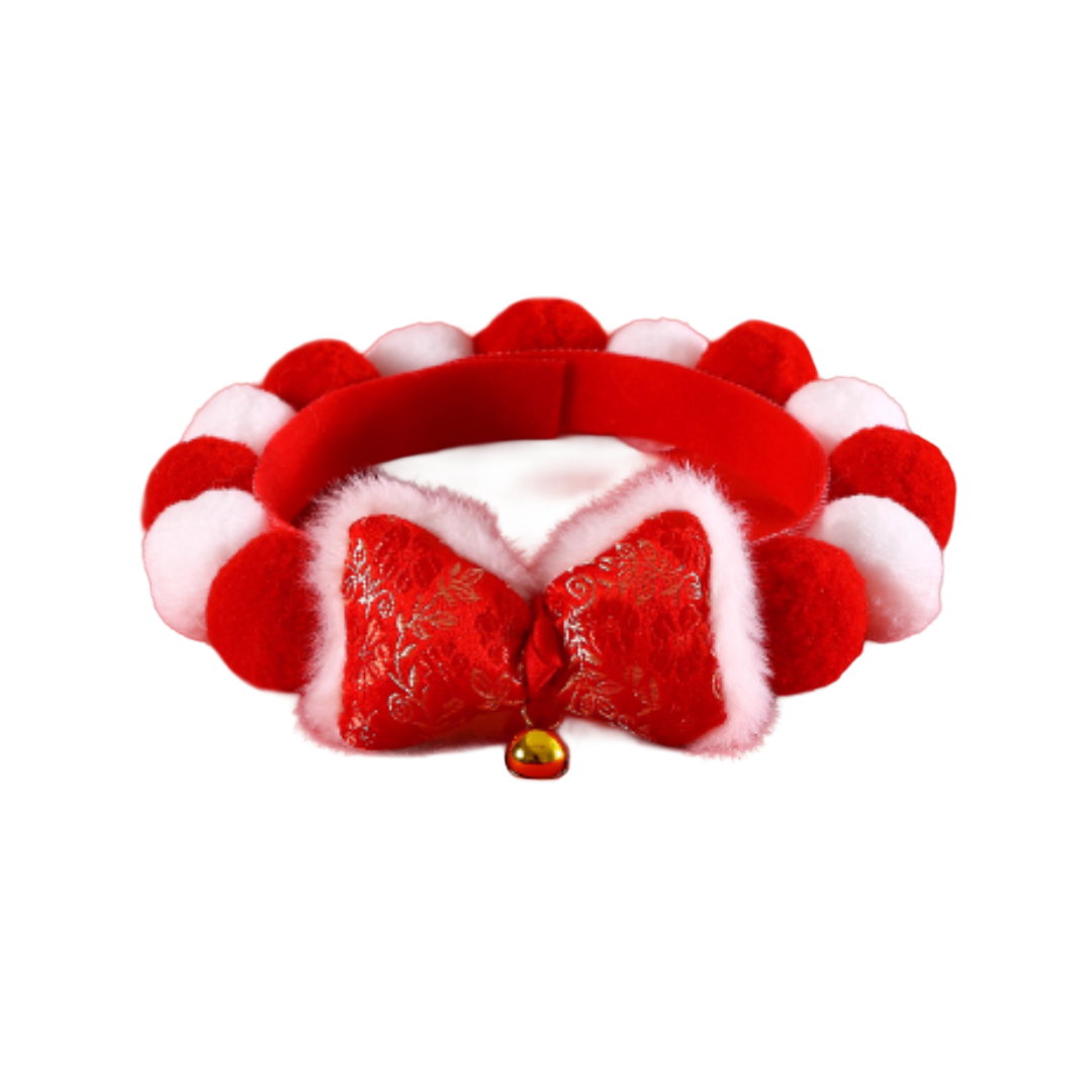 新年造型必備 喜慶頸圈 - 蝴蝶結